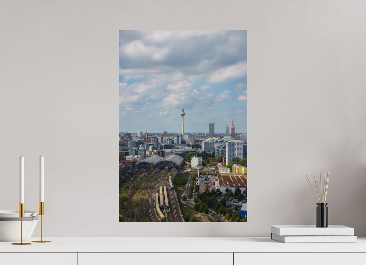 40 x 60 cm, Hahnemühle FineArt Pearl Berlin TV Tower - Beneath the Clouds
