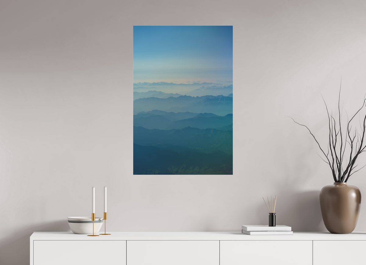 60 x 90 cm, Photo Print Under Acrylic Glass Layers of Blue