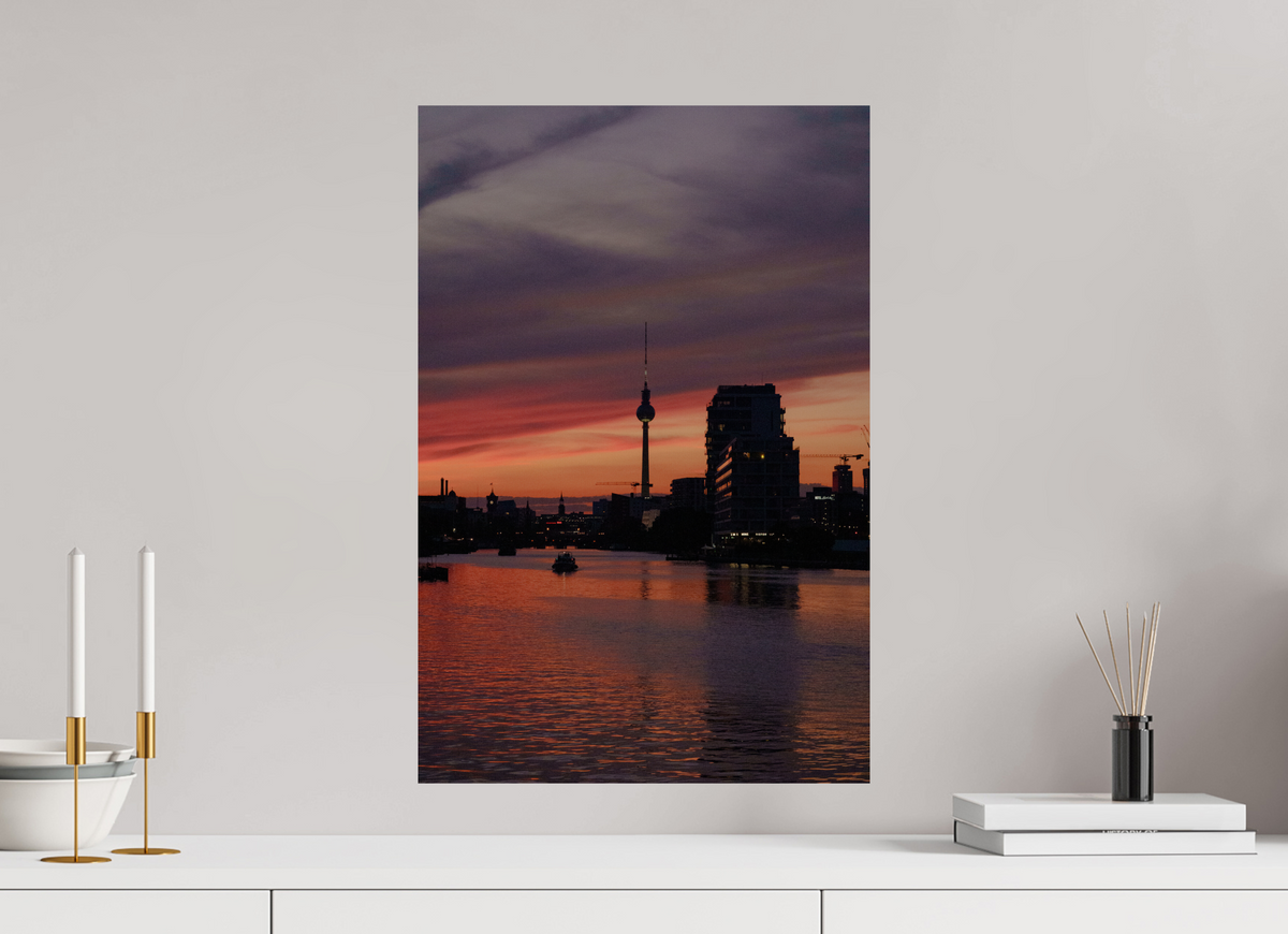 40 x 60 cm, Hahnemühle FineArt Pearl Berlin TV Tower - Embers on the Spree