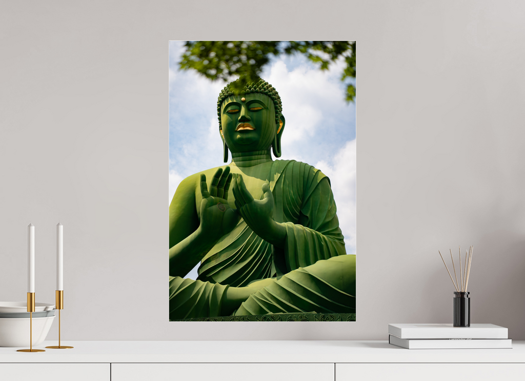 40 x 60 cm, Photo Print Under Acrylic Glass The Gaze of the Buddha