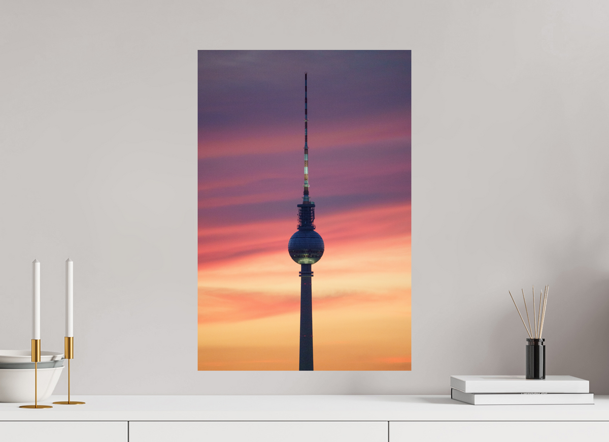 40 x 60 cm, Hahnemühle FineArt Pearl Berlin TV Tower — Afterglow