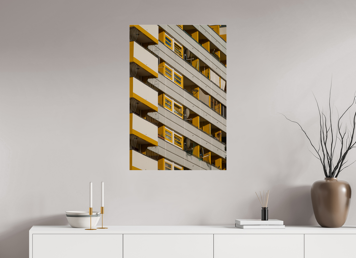 60 x 90 cm, Photo Print Under Acrylic Glass Yellow Rythm