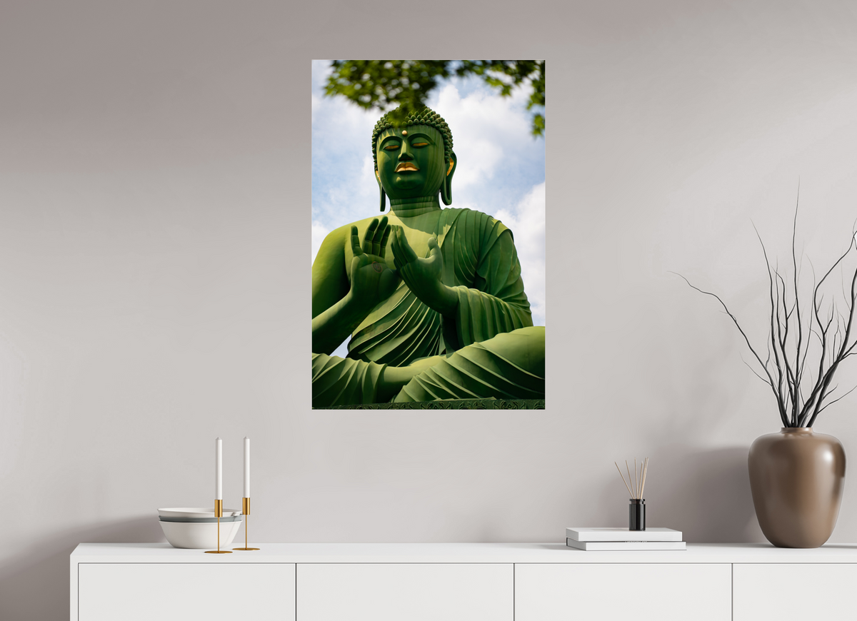 60 x 90 cm, Photo Print Under Acrylic Glass The Gaze of the Buddha