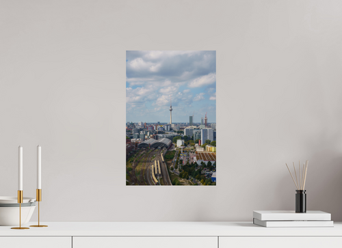 30 x 45 cm, Hahnemühle FineArt Pearl Berlin TV Tower - Beneath the Clouds