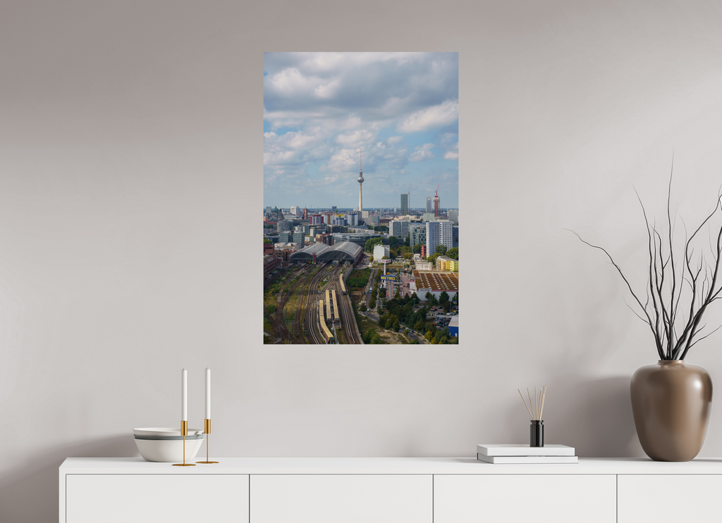 60 x 90 cm, Hahnemühle FineArt Pearl Berlin TV Tower - Beneath the Clouds