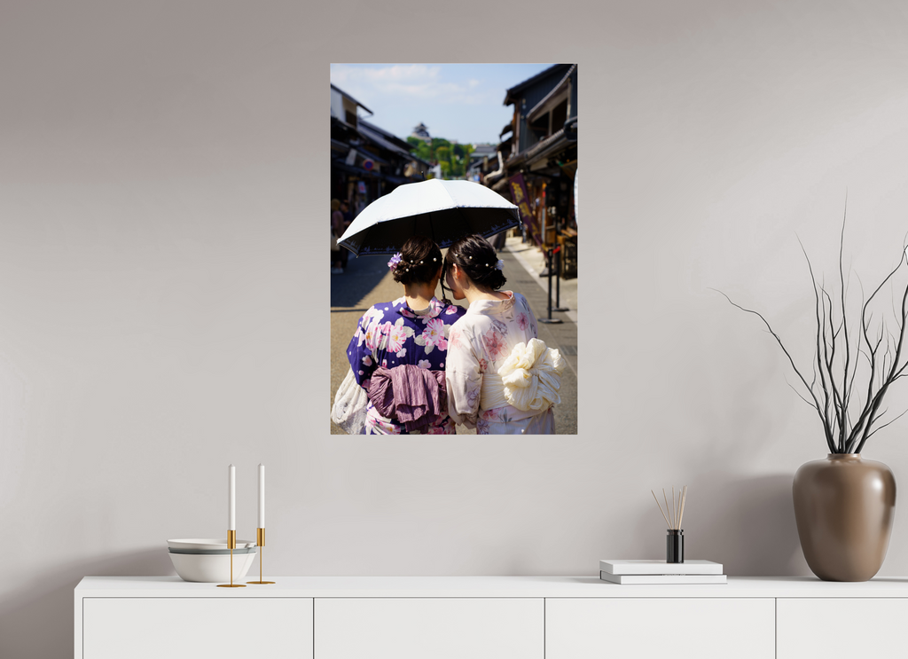 60 x 90 cm, Photo Print Under Acrylic Glass Under the Umbrellas
